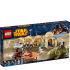 Welcome to the noisy and dangerous Mos Eisley Cantina&trade; on the desert world of Tatooine! Park the landspeeder and enter, staying clear of the giant dewback drinking from the trough outside. Make sure Luke, Han and Obi-Wan have their weapons with them as they enter through the sliding door and walk past the droid scanner. Open out the building for easier play and order a drink while the Bith&trade; cantina band gets ready to play their instruments. Recreate scenes in the cantina from Star Wars: EpisodeIV A New Hope, such as the showdown between Han Solo&trade; and Rodian bounty hunter Greedo&trade;.    Includes 8 minifigures with assorted weapons and accessories: Han Solo&trade;, Luke Skywalker&trade;, Obi-Wan Kenobi&trade;, Greedo&trade;, a Sandtrooper&trade; and 3 Bith&trade; Musicians   Features Mos Eisley Cantina&trade;, a landspeeder, vaporator and a dewback with feeding area   Mos Eisley Cantina&trade; features a dome roof, entrance with sliding door and droid scanner, opening roof, slide-out floors to the middle rooms, bar with shelves, money and bottles, stage for the Bith band, seats, table and windows   Landspeeder features adual cockpit, windscreen, 3 massive engines and a trunk   Dewback features an opening mouth, saddle with weapon holster plus brick pieces for when the saddle is removed   Weapons include 3 blasters, 2 lightsabers and a blaster rifle   Accessories include 3 instruments for the Bith&trade; band members and electrobinoculars   Lead the dewback to the feeding area outside   Slide out the floors of the middle rooms for easier play   Help the Bith&trade; band set up to play their instruments   Recreate th e famousshowdown between Han Solo&trade; and Greedo&trade; from Star Wars: Episode IV A New Hope!   Mos Eisley Cantina&trade; measures over 4&rdquo; (12cm) high, 6&rdquo; (17cm) wide and 7&rdquo; (18cm) deep when closed, and 4&rdquo; (12cm) high, 12&rdquo; (32cm) wide and 4&rdquo; (11cm) deep when opened   Landspeeder measures over 1&rdquo; (4cm) high, 7&rdquo; (18cm) long and 3&rdquo; (10cm) wide   Dewback measures over 2&rdquo; (6cm) high, 6&rdquo; (16cm) long and 1&rdquo; (4cm) wide