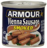Armour Vienna Sausages, Smoked, 4.75-Ounce Cans (Pack of 24)