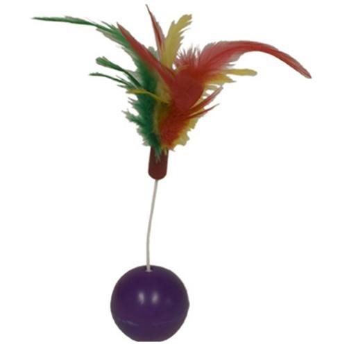 Wild Wobbler from the Cat 'n Around collection. Measures approx. 8" H including feathers. Satisfaction ensured. Offering the best quality items on the market today.
