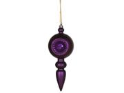 Vickerman 23682 - 8" Purple Matte Glitter Old-Fashioned Finial Ornament Type: Decorations Color: Purple