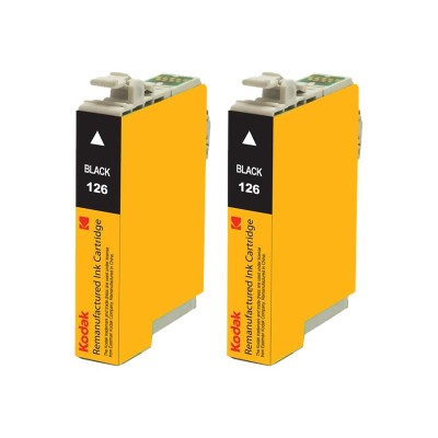 Kodak - 2-pack - High Yield - black - remanufactured - ink cartridge (equivalent to: Epson T126120) - for Epson Stylus NX330  NX430  WorkForce 435  545  63X  645  845  WF-3520