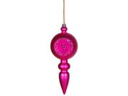 Vickerman 23683 - 8" Cerise Matte Glitter Old-Fashioned Finial Ornament Type: Decorations Color: Cerise