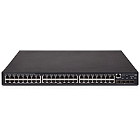 The HP 5130 EI Switch Series is comprised of Gigabit Ethernet switches that support static and RIP Layer 3 routing, diversified services, and IPv6 forwarding, as well as provide four 10 Gigabit Ethernet  10GbE  extended interfaces