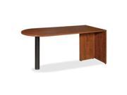 Lorell 69415 Essentials Peninsula Desk Box 1/2 66" Width x 30" Depth x 29.5" Height - Cherry Type: Desks & Laptop Stands Color: Cherry Finish/Surface: Laminate Sizes/Dimensions: 29.50" x 66.00" x 30.00" Specifications: Color/ Finish:  Cherry  Laminate  Height:29.5"  Width:66"  Depth:30"  Thickness:1"  UPC: 035255694155