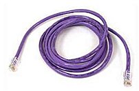The Belkin A3L791 04 PUR 4 Feet Category 5e Patch Cable with unshielded twisted pair technology, RJ 45 connector type.