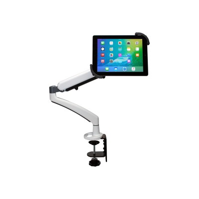 CTA Heavy-Duty Arm Mount with Lock - Mounting kit ( C-clamp  grommet base  mounting arm  EVA cushion ) for tablet - lockable - metal  aluminum alloy - screen size: 7&quot; - 10&quot; -