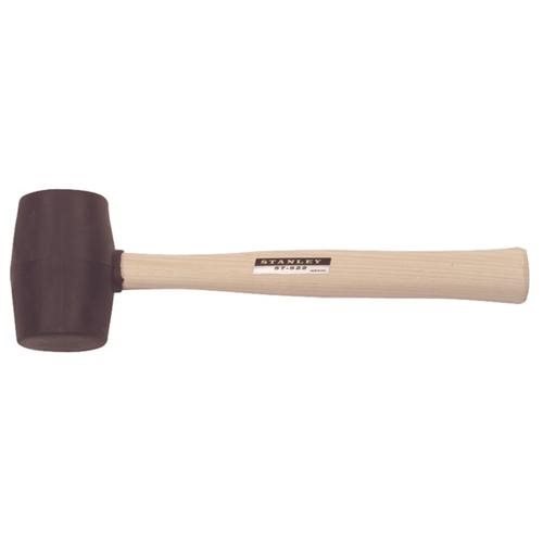 STANLEY 57-522 18oz Rubber Mallet. Tough rubber head molded to lacquered handle; 13 1/4"L; 18oz
