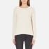 Women's 'Mozart' jumper from French Connection with a textured popcorn knit construction. Crafted from quality cotton, the relaxed fit sweater comprises a round neckline, long sleeves and contrasting ribbed trims. Complete with dropped shoulders and side splits.  100% Cotton Model is 178cm/5'10  and wears a size S.