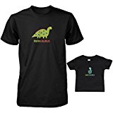 Papasaurus and Babysaurus – Daddy and Baby Cute Matching Shirt & Infant Tee (DAD-L / BABY-12M)
