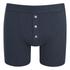 Long button boxers from Levi's. Crafted from stretch cotton for style and comfort, the classic trunks feature a three button placket with branded buttons and an elasticated waistband. The boxer shorts are complete with tonal branding in a woven-in, relief style to the waistband.  97% Cotton 3% Elastane