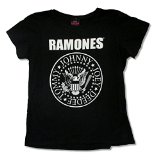 Juniors The Ramones "Seal Jumbo" Black Babydoll T Shirt (Medium)