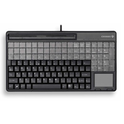 CHERRY SPOS G86-61410 - Keyboard - with magnetic card reader - USB - black