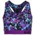Women?s ?Wen? sports bra top with an all-over geometric multi-coloured print from Bjorn Borg. Crafted from a moisture-wicking Hydro-pro fabric for optimal comfort, the sports top features a racer back, piped trims for added comfort, and a contrasting purple elasticated cuff for a secure fit. Complete with signature Bjorn Borg branding printed to the chest and woven to the purple cuff. ? L.R.  88% Polyester, 12% Elastane
