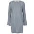 Women?s ?Allen Georgette? long sleeve dress with an all-over vertical striped design from Ganni. Crafted from a pure viscose georgette fabric and cut just above the knee with a slightly loose fit, the dress features a keyhole fastening to the reverse, a round neckline and oversized trumpet sleeves.  100% Viscose