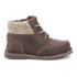 Toddlers' suede boots from UGG. The 'Orin' ankle boots are crafted with burnished suede uppers and adorned with a plush wool collar. Combining comfort with functionality, the boots feature a rounded toe, decorative lace up fastening and a medial zip to the inside for easy dressing. Complete with soft wool lining and a durable, rubber lug sole. Signature branding to the heel.  Upper: Suede and Wool. Lining: EVA and UGGpure? Wool. Sole: Rubber.  Shaft Height: 2.75 .