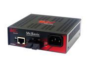 IMC Networks 855-10928 McBasic UTP to Fiber Media Converters RJ-45 and SC Standards: IEEE 802.3, IEEE 802.3u, IEEE 802.3ab, IEEE 802.3z Network Media: 1 x RJ45 Fiber Cable: 50/125Âµm or 62.5/125Âµm multi-mode  9/125Âµm single-mode  Single-strand fiber available for some units Ports: RJ-45 and SC Temperature: Operating temperature:  32Â° to  122Â° F (0Â° to  50Â° C)  Storage temperature: 0Â° to  160Â° F (-20Â° to  70Â° C) Humidity: 5-95% (non-condensing) Dimensions: 7.3" x 4.65" x 1.5" Parts: 6 years limited