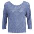 Women?s cotton knitted jumper from ONLY. Cut to a slightly shorter length, the lightweight ?Noah? jumper is crafted from soft cotton with an all over geometric knit design. Comprising a ribbed knit round neckline, ¾ length sleeves and a straight hem. Complete with a tie fasten detail to the rear.  100% Cotton