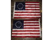 2x3 Historic Betsy Ross 2 Faced 2-ply Wind Resistant Flag 2x3ft