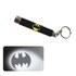 Project your own bat signal on the go with the Batman Projector Torch. Made from aluminium, the 8cm torch light comes on a key ring attachment and features the iconic Batman crest to the body. ? L.R.  Features:    Bat Projector Torch  8cm flash light projects the bat signal onto any wall  Comes with a key ring attachment