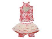 Ooh! La La! Couture Big Girls Coral Champagne Toile Skirt Outfit 12 Color: Coral Color Mapping: Coral Gender: Female Age: Child