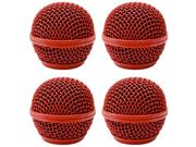 Seismic Audio - SA-M30Grille-Red-4Pack - 4 Pack of Replacement Red Steel Mesh Microphone Grill Heads - Compatible with SA-M30, Shure SM58, Shure SV100 and Similar Weight: 0.36