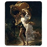 dealzEpic - Art Mousepad - Natural Rubber Mouse Pad with Famous Fine Art Painting of The Storm by Pierre Auguste Cot - Stitched Edges - 9.5x7.9 inches