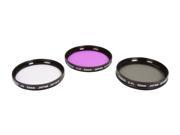 ZEIKOS ZE-FLK52 52mm Professional MULTI-COATED Glass Filter Kit Type: Filters Set Coated: Multi-Coated Specifications: Filters Set includes Glass UV Filter, Glass Circular Polarizer Filter and Glass FLD Filter Features: The UV filter absorbs the ultraviolet rays which often makes outdoor photographs hazy and indistinct