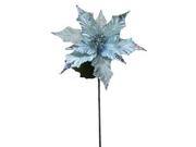 Vickerman 35579 - 31" Silver Glitter Poinsettia 13" Flower Pick (O145607) Type: Decorations Color: Silver