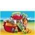 The Playmobil 123 Noah's Ark comes with 5 different animals, all in pairs, and of course Noah and his wife.  The ark can float on water and has a removable deck for storing the animals.  There is an integrated carry handle in the top for ease of transportation.