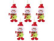 Festival Cotton Blends Snowman Pendant Christmas Tree Ornament Multicolor 5pcs Brand: Unique Bargains Type: Christmas Trees