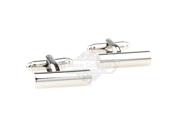 Simple Clean Silver Cylinder Cufflinks Type: Cufflinks Material: Copper Gender: Unisex