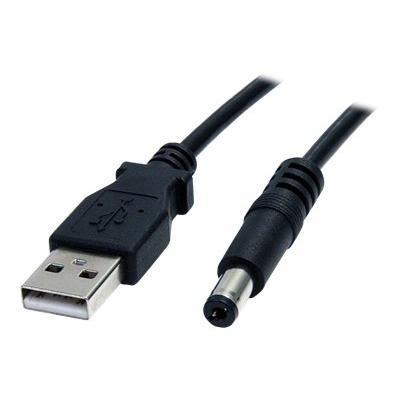 StarTech.com 3 ft USB to Type M Barrel 5V DC Power Cable - Power cable - USB (power only) (M) to DC jack 5.5 mm (M) - 3 ft - molded - black - for P/N: ST122LE