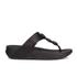 Jewelled toe post sandals from FitFlop. The ?Petra? style has a leather strap with a bevelled, triple stone toe thong upper. The sandals are biomechanically engineered with an ergonomic Microwobbleboard? midsole to disperse pressure, absorb shock and provide instant relief to feet. Set upon a chunky sole with a contoured footbed to support the arch for ultimate comfort, whilst a microfibre lining increases breathability.  FitFlop has received the American Podiatric Medical Association Seal of Acceptance, for footwear found to promote good foot health.  Upper: Leather. Lining: Microfibre. Midsole: Microwobbleboard?.