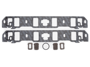 Edelbrock Intake Manifold Gasket Set Features: Clean Positive Seal    Embossed Silicone Bead Surrounding The Port    Matched To Manifolds And Cylinder Heads Height: 0.37" Width: 4.75" Length: 25.75" Weight: 0.40 lbs