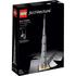 Celebrate innovative structural design with this LEGO® Architecture model of the Burj Khalifa, the tallest man-made structure in Dubai. The 2,716.5 feet (828 meters) steel, glass and reinforced concrete tower, designed by architect house Skidmore, Owings & Merrill, was constructed between 2004 and 2010. The Burj Khalifa was commissioned to help Dubai diversify from an oil-based economy to one focusing on service and tourism.    LEGO® interpretation of the real-world architectural landmark, the Burj Khalifa.  This 2016 model stands over 15? tall, making it the tallest LEGO® Architecture model to date.  The included booklet contains information about the design, architecture and history of the building (English language only. Other languages available for download at LEGO.com/architecture).  Collect the entire LEGO® Architecture series.  LEGO® Architecture celebrates the world of architecture through the mediumof the LEGO brick, and is developed for all with an interest in design, architecture and history.  Measures 15? (39cm) high, 3? (9cm) wide and 3? (9cm) deep.