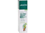 Jason Healthy Mouth CoQ10 Tooth Gel - 6 oz Oral Hygiene Type: Alternative Healing Active Ingredients: Active Ingredient:  Sodium Monofluorophosphate (Fluoride) 0.76% Anti-cavity  Inactive Ingredients:  Glycerin, Aqua (Water), Silica, Sodium Cocoyl Glutamate, Xylitol, Aloe Barbadensis Leaf Juice (1), Bambusa Arundinacea Stem Powder, Carum Petroselinum (Parsley) Extract,Citrus Grandis (Grapefruit) Seed Extract, Perilla Ocymoides Seed Extract, Stevia Rebaudiana Leaf/Stem Extract, Cinnamomum Zeylanicum Bark Oil, Eugenia Caryophyllus (Clove) Flower Oil, Melaleuca Alternifolia (Tea Tree) Leaf Oil (1), Melia Azadirachta Seed Oil, Calcium Carbonate, Cellulose Gum, Dimethyl Sulfone, Menthol, Sea Salt, Tocopheryl Acetate , Sodium Bicarbonate, Sodium Magnesium Silicate, Ubiquinone (2)