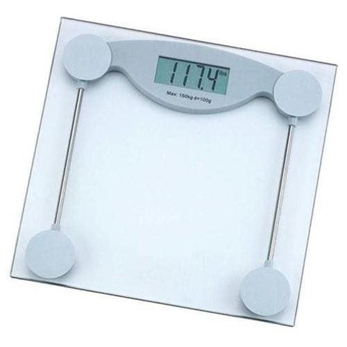 This electronic bathroom scale features a 4 strain gauge sensors, LCD display, tempered safety glass platform, auto on/off and a low battery indicator.