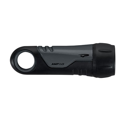 The tiny Amp 1 packs an impressive 45 lumen LED spot beam. Waterproof to 100M and equipped with a large carabiner loop, this handheld light is always at the ready. Comes with a snap on cone to turn it into a marker light. The cone also makes Amp 1 a useful hanging lantern or area light. When the day's exploring is over, the Amp 1 will still be your favorite piece of gear with its built in bottle opener.45 Lumens1 Maxbright LED72 hours burn time2 AAA Alkaline (included)57g with batteries123