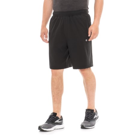 CLOSEOUTS . Gaiamand#39;s Posture woven shorts give you room to stretch, flex and bend while keeping you dry and comfortable with their wicking stretch woven performance fabric. Available Colors: BLACK, EBONY. Sizes: S, M, L, XL.
