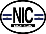 Nicaragua oval decal for auto, truck or boat