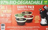 San Francisco Bay Onecup Variety Pack Coffee - 80 Count Onecup For K-cup Brewer - Caffeinated - Breakfast Blend Rainforest Fog Chaser French Roast