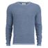 Men?s ?Kalla? blue cotton jersey ribbed knit jumper from the Originals collection by Jack & Jones. Crafted from pure cotton and cut with a regular fit, the pullover sweater features a classic crew neck, long sleeves with rolled edges and a slim ribbed straight hem. ? L.R.  100% Cotton