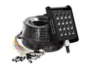 Seismic Audio - Snake Cable 12 Channel XLR Sends with 4 Channel XLR Returns - 100 Feet Weight: 34