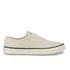Durable, functional and stylish, the Sperry Men's CVO Canvas Trainers in birch are the epitome of smart casual footwear. Created with a beige canvas upper and rubber sole, the shoes boast a vulcanised construction with 5 metal eyelets and a lace up fastening. Featuring branding detail to the tongue and heel, and stripe detail around the top of the sole, the trainers are a must have. K.D.    Men's CVO Canvas Trainers by Sperry  Canvas upper  Rubber sole  Lace up   5 metal eyelets  Vulcanised construction  Stripe detail around sole  Branding to tongue and heel