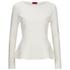 ?Scilly? knitted jumper from HUGO Hugo Boss. Crafted from a cotton blend, the peplum style top comprises a scoop neckline, long sleeves and a flared out waist. The jumper is finished in a horizontal stripe texture.  83% Cotton, 15% Polyamide, 2% Elastane