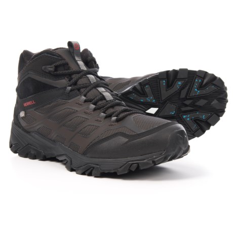 CLOSEOUTS . Give winter a run for its money with these Merrell Moab FST Ice  Thermo snow boots, made with everything you love about your favorite hiking boots with added protection from the elements. These boots feature an M Select DRY waterproof breathable membrane, M Select WARM insulation and a grippy Vibramand#174; outsole. Available Colors: GRANITE, PINE GROVE/DY OLIVE, BLACK. Sizes: 7, 7.5, 8, 8.5, 9, 9.5, 10, 10.5, 11, 11.5, 12, 13, 14, 15.