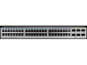 HUAWEI 02350EWL CE6850-48T6Q-HI Switch 48 Port 10GE RJ45 6 Port 40GE QSFP  without Fan and Power Module Primary Ports: 48 x 10G BASE-T port   6 x QSFP  Primary Port Speed: 10G BASE-T MAC Address Table: Dynamic learning and aging of MAC addresses    Static, dynamic, and blackhole MAC address entries    Packet filtering based on source MAC addresses    MAC address limiting based on ports and VLANs Security: 802.1x authentication    Command line authority control based on user levels, preventing unauthorized users from using commands    DoS, ARP, and ICMP attack defenses    Port isolation, port security, and sticky MAC    Binding of the IP address, MAC address, interface number, and VLAN ID    Authentication methods, including AAA, RADIUS, and HWTACACS    Remote Network Monitoring (RMON)