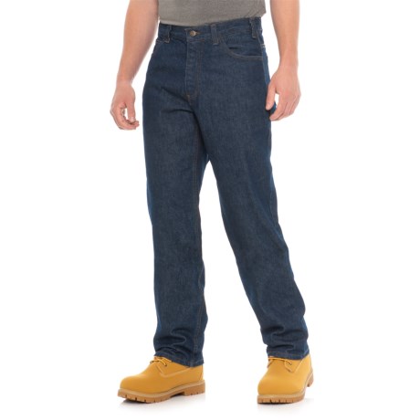CLOSEOUTS . Designed for protection and comfort while on the job, these Tough Duck flame-resistant work jeans keep you mobile and safer when working near heat sources. Available Colors: INDIGO, INDG.