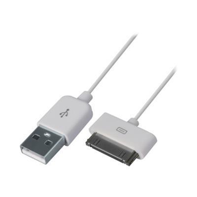 4XEM - Charging / data cable - Apple Dock (M) to USB (M) - 6 ft - white - for Apple iPad/iPhone/iPod (Apple Dock)