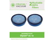 2 Dyson DC18 Lifetime Washable & Reusable HEPA Vacuum Cleaner Filters, Replaces Dyson Vacuum Part # 911685-01 ; Designed & Engineered by Crucial Vacuum Type: Vacuum Filter